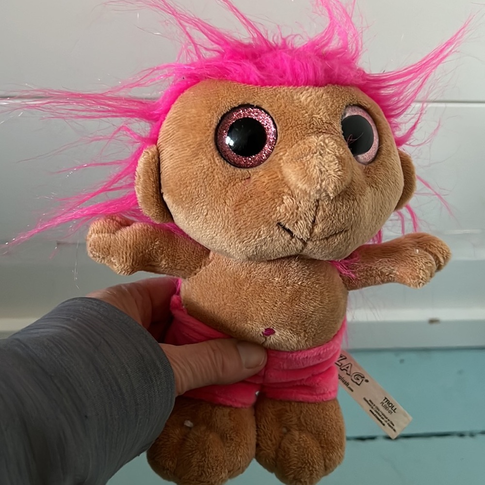 Zag Troll PLTRO-01 Plush Stuffed Plushie Pink Hair 8”